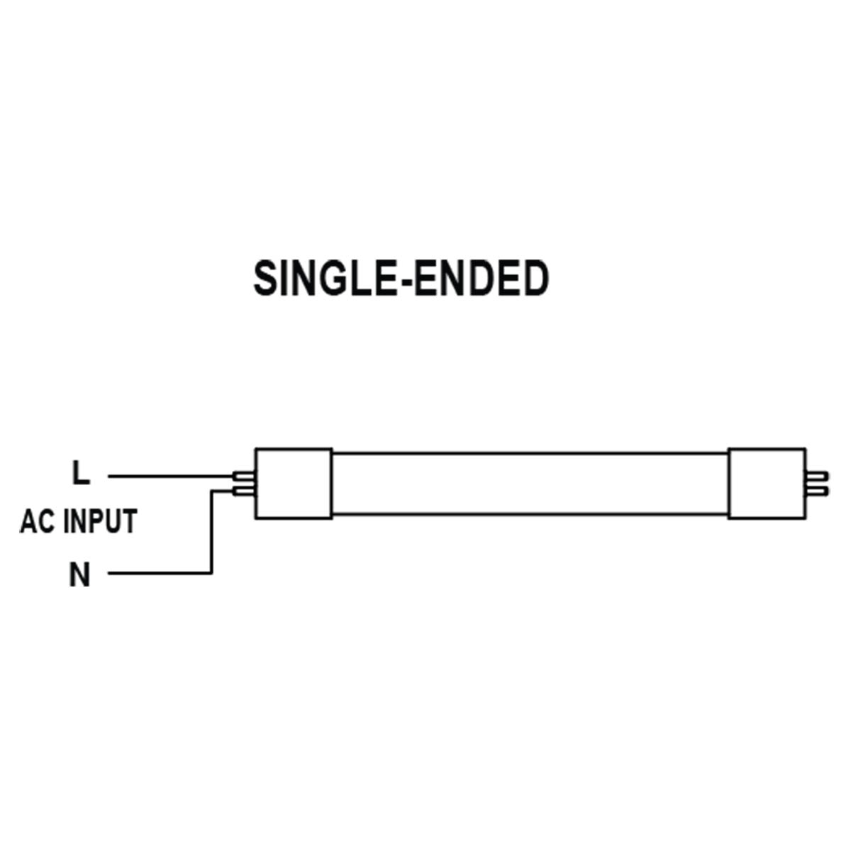 Case of 25 T8 LED 4ft. Tube 18 Watt Direct Wire 1080 Lumens